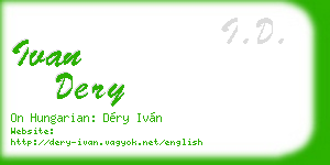 ivan dery business card